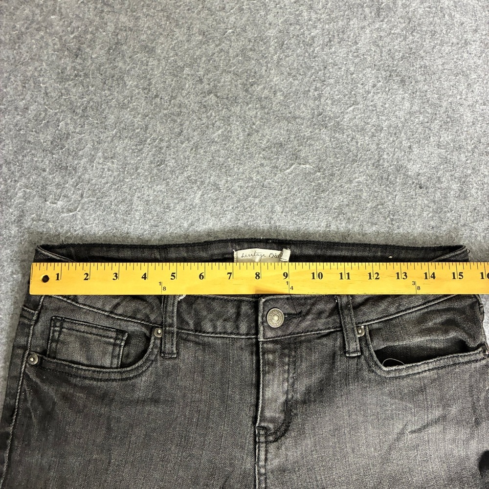 Heritage 1981 Womens 31x30 Charcoal Gray Skinny Jeans Low Rise Faded Black - Picture 4 of 7